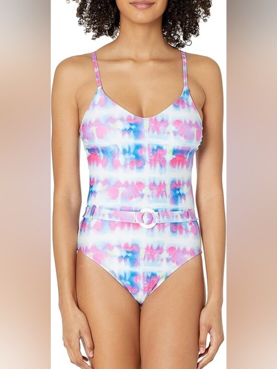 Splendid Other - Anthropologie Splendid One Piece Belted Tie-Dye Swimsuit Small NWT MSRP $118